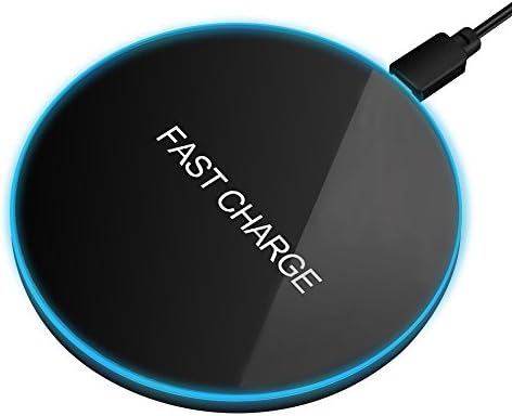 Wireless Charger, 7.5W Wireless Charger for iPhone X/8/8 Plus,10W Fast Wireless Charging for Samsung Galaxy S9/S9 Plus/Note 8/S8/S8 Plus, 5W for All Qi-enabled Phones (No AC Adapter)