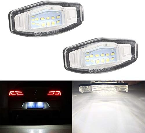 2PCS Xenon White Car LED Light Error Free License Plate Light Lamp For Honda Civic Pilot Accord Odyssey Acura MDX RL TSX ILX RDX up 9th Gen Honda Civic Sedan