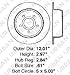 [Rear Premium Brake Kit]-[2 OEM Replacement Plain Disc Brake Rotors & 4 Semi-Metallic Brake Pads]-[UAP2704-NF-Semi]