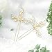 Artio Wedding Hair Pins Accessories with Rhinestones for Brides and Bridesmaids 3 PCS (Gold)
