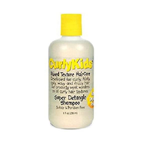 CurlyKids Super Detangle Kids Shampoo & Conditioner Set, FrizzFree Care for Curly, Kinky, Wavy