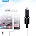 Lumsing 24W/4.8A Universal Dual-Port USB Car Charger - Black