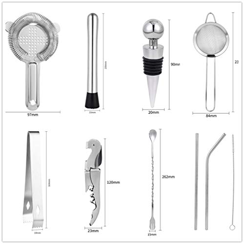 AMAZOM 17 Stück Barkeeper-Kit Mit Ständer, 25 Unzen Edelstahl Cocktail Shaker Home Bar Tools Set Für Home Professional… – Bild 8