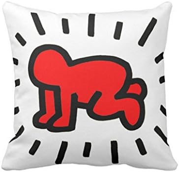 Polly Mercedes Custom Cotton Polyester Keith Haring Modern Art Great Artwork Throw Pillow Case Pillowcase Cover (14) 16 X16 Pillowcase (two Side)