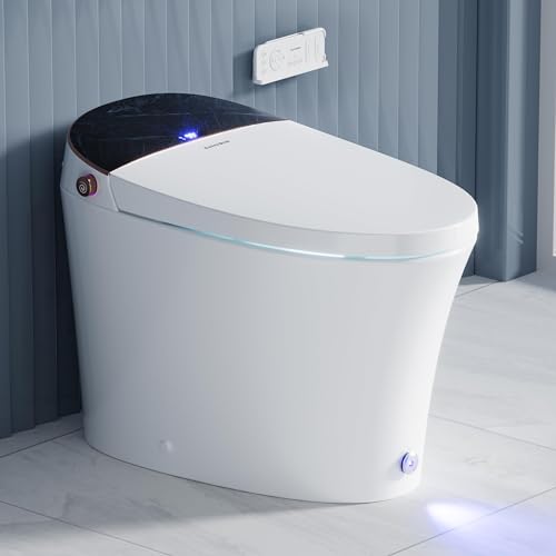 Photo 1 of ***(MISSING PARTS SELLING AS IS)*** Casta Diva Smart Toilet with Tank, Foam Dispenser, Soft-Close Lid, Foot Kick & Off-seat Auto Flush, Heated Seat, Warm Water & Dryer, Blackout Flush, 1.06 GPF Digital Display (CD-Y010L)