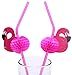 8 Dozen Flamingo Honeycomb Straws - Hawaiian Luau/Birthday/Pool Party Supplies Tropical Drinks Decorations