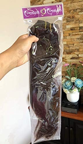 Straight Wavy Full Head 100% Real Clip in Human Hair Extensions (16" = 130g, 4 Medium Brown)