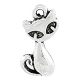 AVBeads Cat Charms 17x8mm 10pcs Animal Charms Antique Silver Metal Charms Charm03284