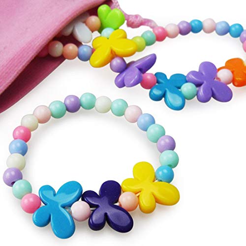 7Queen Value Set Princess Necklace Bracelet Kids Play Jewelry Little Girls Jewel Rings Costume Necklaces Toddler Dress up Jewelry - Thumbnail 4