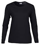 Gildan Heavy Cotton Ladies' Long-Sleeve T-Shirt, Blk, Small