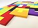 AlleTechPlus Wooden Tetris Puzzle 40 Pcs Brain Teasers Toy for Kids, Wood Tangram Jigsaw Brain Games Educational Toys Gift with New Package
