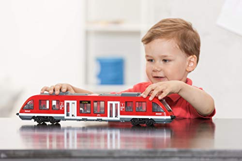 Dickie Toys - City Train (rot) - Spielzeug-Zug (45 cm) auf Rädern mit Türen & Dach zum Öffnen, Eisenbahn für Kinder ab 3… – Bild 6