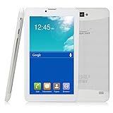 Dragon Touch E70 7'' 3G Tablet PC, Quad Core, IPS Screen, Google Android 4.4.2 Kitkat, 1GB/16GB, Bluetooth, GPS Support, 5MP Rear Camera w/ Auto Focus/Flash, Unlocked GSM, w/ Dual Sim Card Slot, 2G/3G Android Phone Phablet