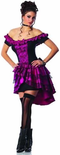 Delicious Dance Hall Queen Costume, Magenta/Black, X-Small
