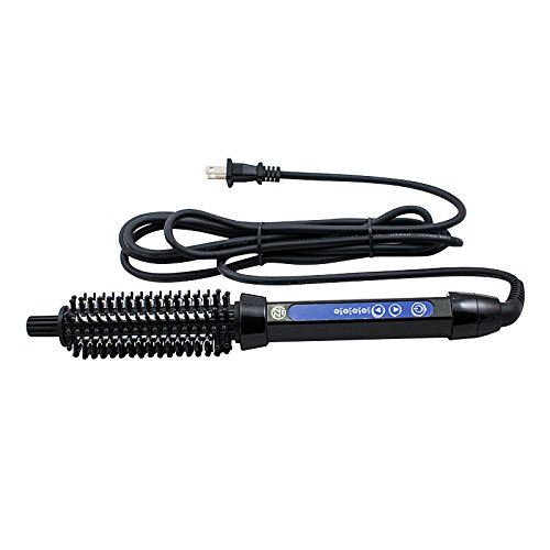 genmine Curlmaster Curling Iron Brush 2 in 1 Professional Iron Salon Curling Brush Travel Curling Iron Hair Brush Electric Straightener Brush