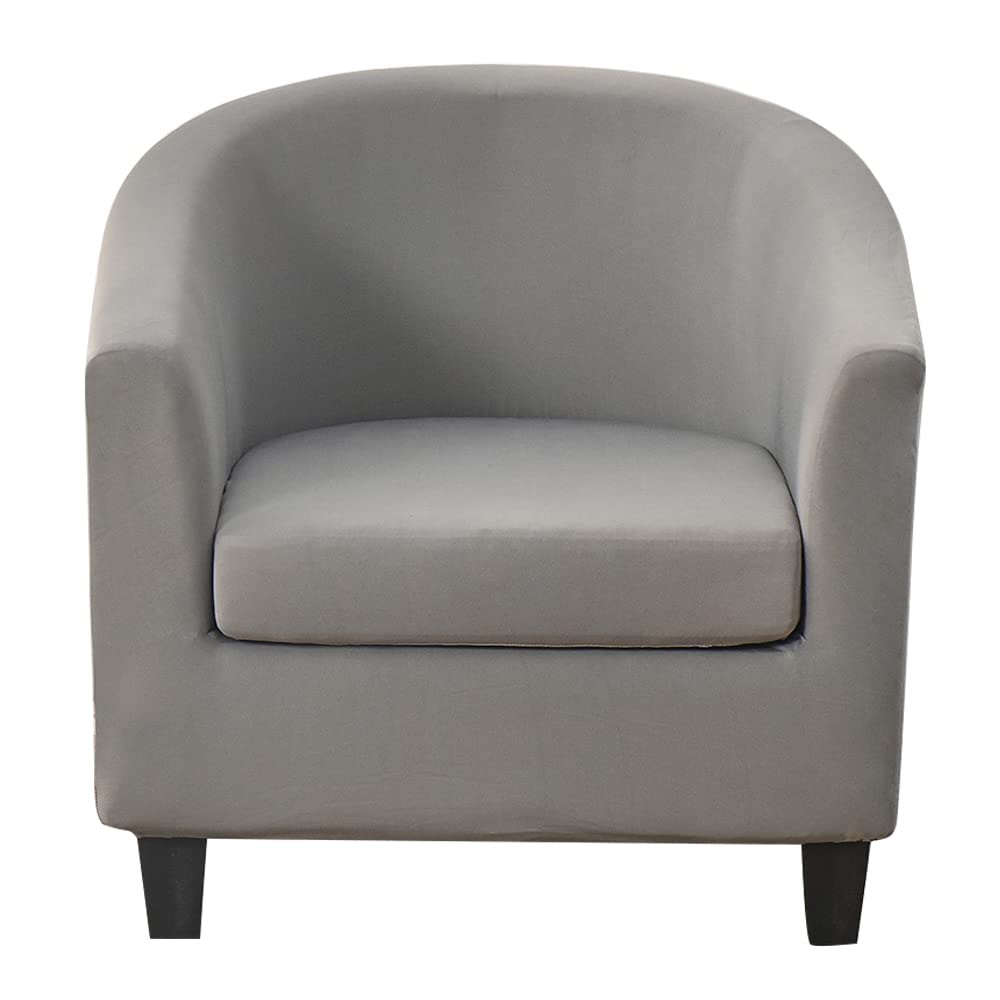 Chesterfield Tub chair slipcovers 2 pieces stretch club chair slipcovers for bar counter living room tub chair Tullsta chair slipcover 1 seater Light gray