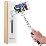 Bluetooth Selfie Stick, iRAG with 20 Hours Battery Life for iPhone, Android and All Other Smartphones - Black