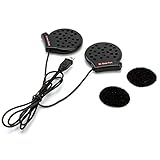 UCLEAR Digital Boost Plus (Formerly V2) Wired Speaker Set for Full Face Helmet compatible with AMP, HBC100 PLUS, HBC150 and HBC200 Bluetooth Headset Series (NOT HBC100 or Vybe)