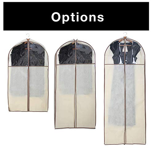 Smart Design Gusseted Garment Bag with Clear Window Set of 6 24 x