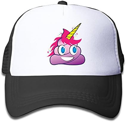 Henzhudi Unicorn Poop Emoji Unisex Grid Baseball Caps Adjustable Nice Icon Baseball Cap Customize Black