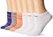 adidas Women's Superlite No Show Socks (6-Pair) -2020, Hi-Res Blue/White/Light Onix/Chalk Coral/Real Cora, Medium