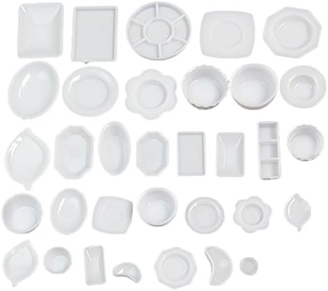 Gogoforward Doll Kitchen Mini Tableware Miniatures Cup Plate Dish Decor Toys, Pack of 33