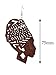 Women's Wooden African Woman Turbanista Figure Dangle Pierced Earrings, Brown