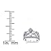 925 Sterling Silver Cubic Zirconia Princess Crown Tiara CZ Band Ring Size 9