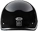 Fuel Helmets SH-HHGL16 HH Series Half Helmet, Gloss Black, Large