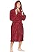 Del Rossa Mens Fleece Robe, Hooded Bathrobe
