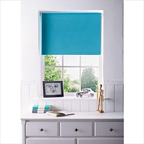 Heart Of House Blackout Roller Blind - Teal - Width 90cm - Length 170cm - Window Dressing