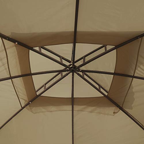MASTERCANOPY Patio 10X12 Bermuda Gazebo Canopy Soft Top with Mosquito Netting (Coffee-Cream) MASTERCANOPY Patio 10X12 Bermuda Gazebo Canopy Soft Top with Mosquito Netting (Coffee-Cream)