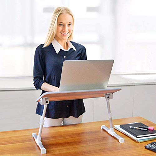 Folding Laptop Desk For Bed Adjustable Height Tray Lap Stand Computer 