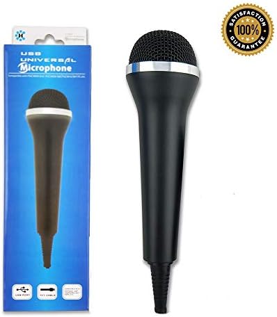 USB Microphone for Nintendo Switch, Wii U, Rock Band, Guitar Hero, Let's Sing, Compatible with Sony PS2, PS3, PS4, Xbox One and PC