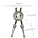 Vintage Silver Tone Q&Q Fashion Western Southwest Men Texas Ranger Star Leather Rodeo Bolo Bola Tie Necktie, Large