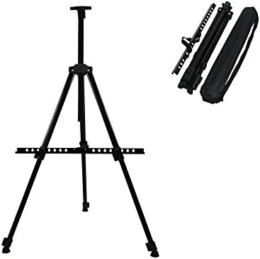 FFsign display easel painting drawing art tripod easel with carrying bag table top or floor standing height adjustable from 22''to 72''