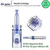 Dr. Pen A6 Rechargeable Therapy System Replacement Parts 50 Pcs Cartridges (36 Bayonet Slot)