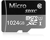 HTONM 1TB Micro SD SDXC 1024GB Memory Card High Speed Class 10 with Micro SD Adapter, Designed for Android Smartphones, Tablets