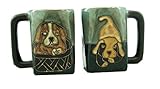 Mara Stoneware Mug - Playful Puppies 12 oz.
