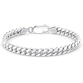 SHOP WGS Italian 925 Sterling Silver Solid Miami Cuban Bracelet for Women & Men - Miami Cuban Bracelet for Men & Women Jewelry Gifts