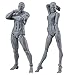 Rucan Drawing Figures for Artists Action Figure Model Human Mannequin Man andWoman Set (C)