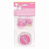 Pink Stork Girl Baby Shower Cupcake Kit for 24