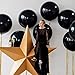 Neo LOONS 36 Inch Giant Latex Balloons, Standard Black Round Balloons for Birthdays Weddings Receptions Festival Party Decoration, Pack of 5 Pcs