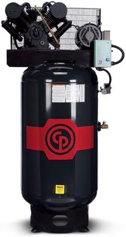 CP COMPRESSORS 8090254673-2 Stage Iron Air Compressor - Cast Iron, Stationary, Electric Motor, Number of Stages: 2, Not Oilless, 80 gal Tank Capacity, Vertical, 7.5 hp, 175 psig, 460 V,