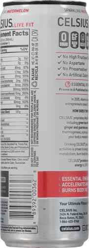 CELSIUS RTD SPARKING WATERMELON, 12 OUNCE