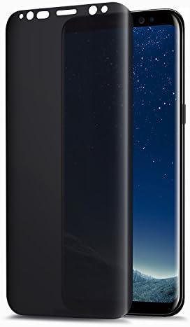 TECHO Privacy Screen Protector for Samsung Galaxy S8, Anti Spy 9H Tempered Glass [Case-Friendly] [Anti-Fingerprint] [Bubble Free] [Anti-Scratch]