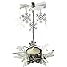 Snowflake Candle Spinner - Rotating Tea Light Candle Holder - Scandinavian Christmas - Hanging Silver Snowflakes