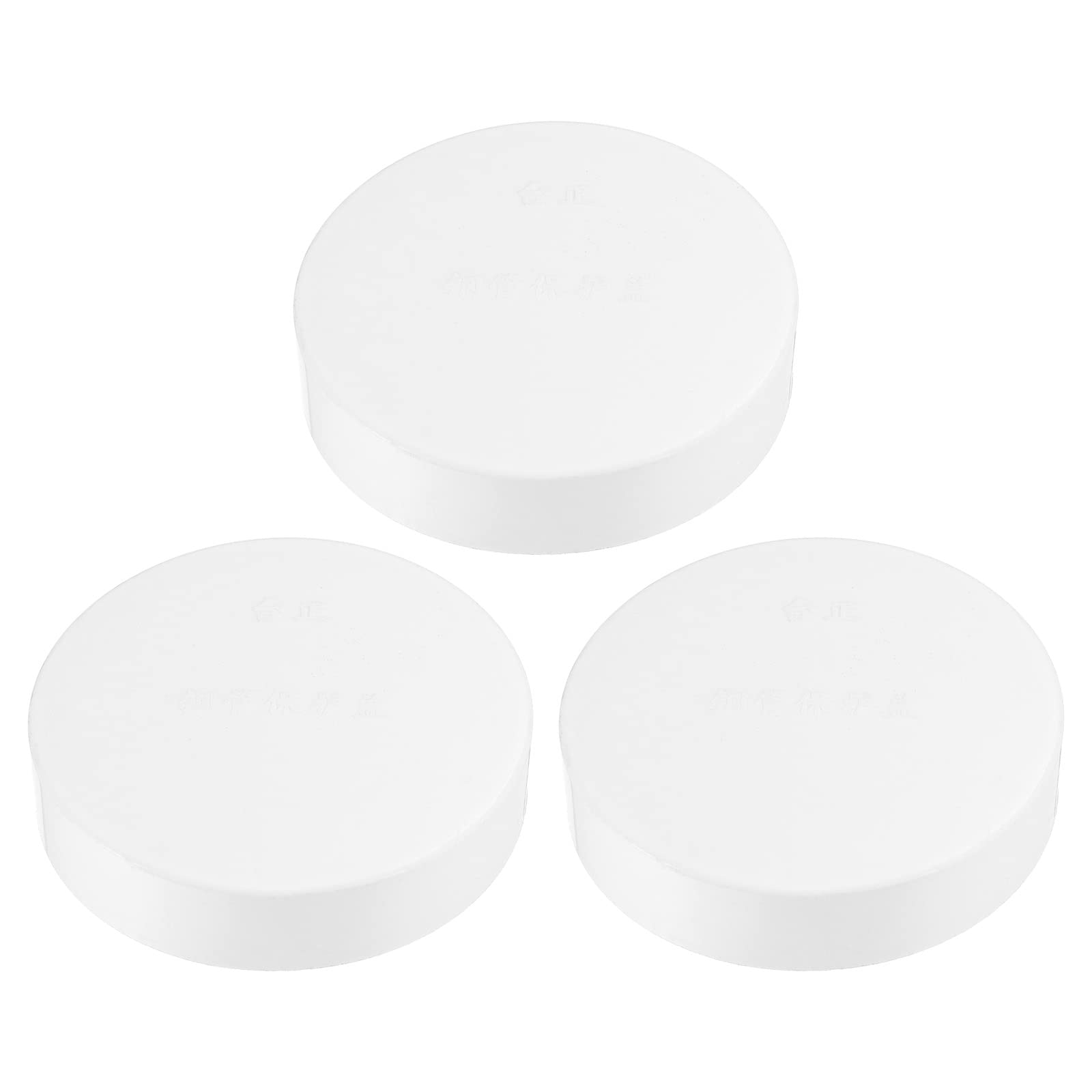 PATIKIL 3.5"/89mm PVC Pipe End Cap Fitting, 3 Pack Furniture Grade Plug Coupling Socket for DIY, Garden