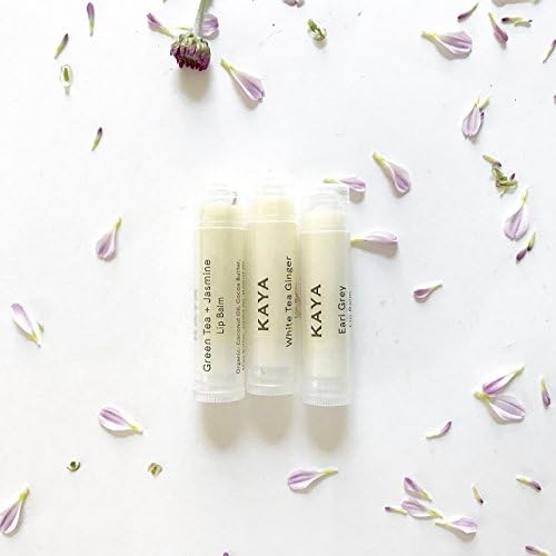 Tea Special -Three Lip Balms Natural &amp; Organic Earl Grey Tea Bergamot, Green Tea Jasmine, White Tea Ginger