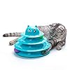 Vealind-Pet-Interactive-Fun-Roller-Exerciser-3-Level-Cat-Teaser-Ball-Toy-with-3-Colorful-BallsBlue Vealind Pet Interactive Fun Roller Exerciser 3 Level Cat Teaser Ball Toy with 3 Colorful Balls(Blue)